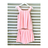 Blush Pink Pleated Square Neck Cami