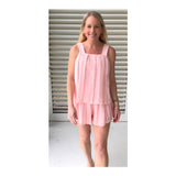 Blush Pink Pleated Square Neck Cami