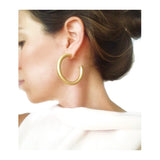 Everyday Brushed Matte GOLD or SILVER Hoops in Medium or Large